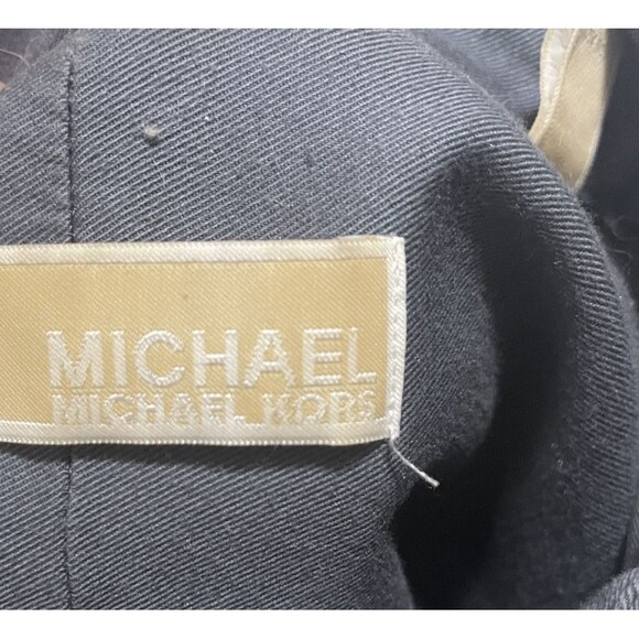 Michael Kors Button Shirt Men 16 1/2 Gray/Blue Long Sleeve Slim Fit - Picture 4 of 5